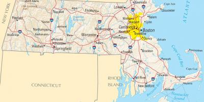 Bản đồ của Boston hoa kỳ