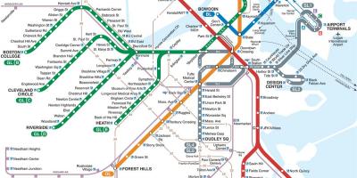 Bản đồ của Boston tàu điện ngầm