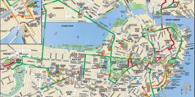 Boston xe đẩy bản đồ du lịch