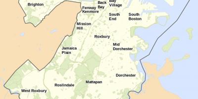 Bản đồ của Boston, và khu vực xung quanh