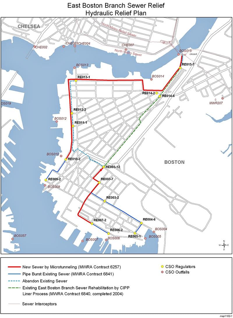 bản đồ của đông Boston