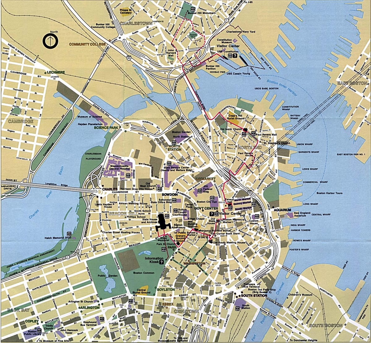 Thành phố Boston bản đồ
