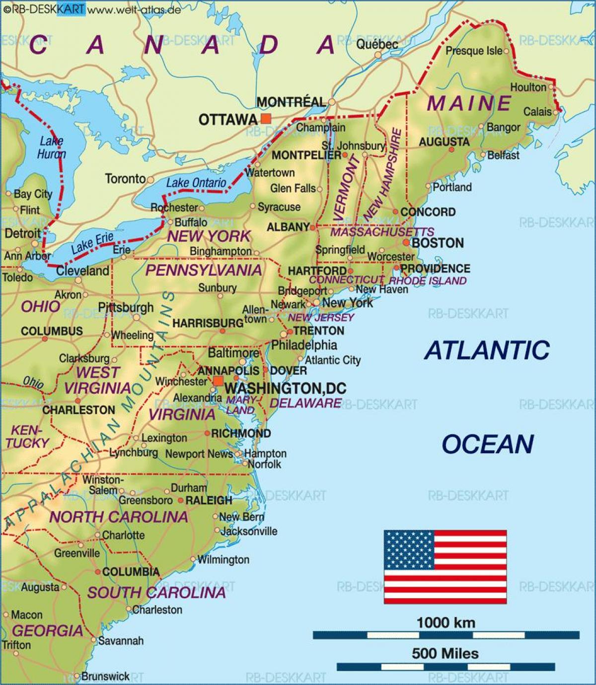 Boston trên bản đồ chúng tôi