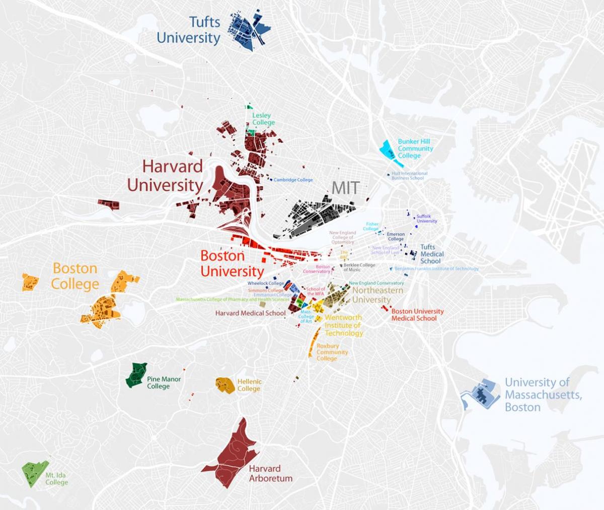 bản đồ của đại học Boston