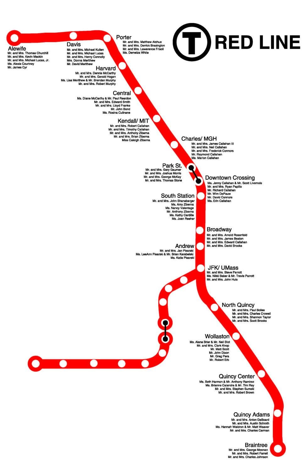 dòng màu đỏ Boston bản đồ