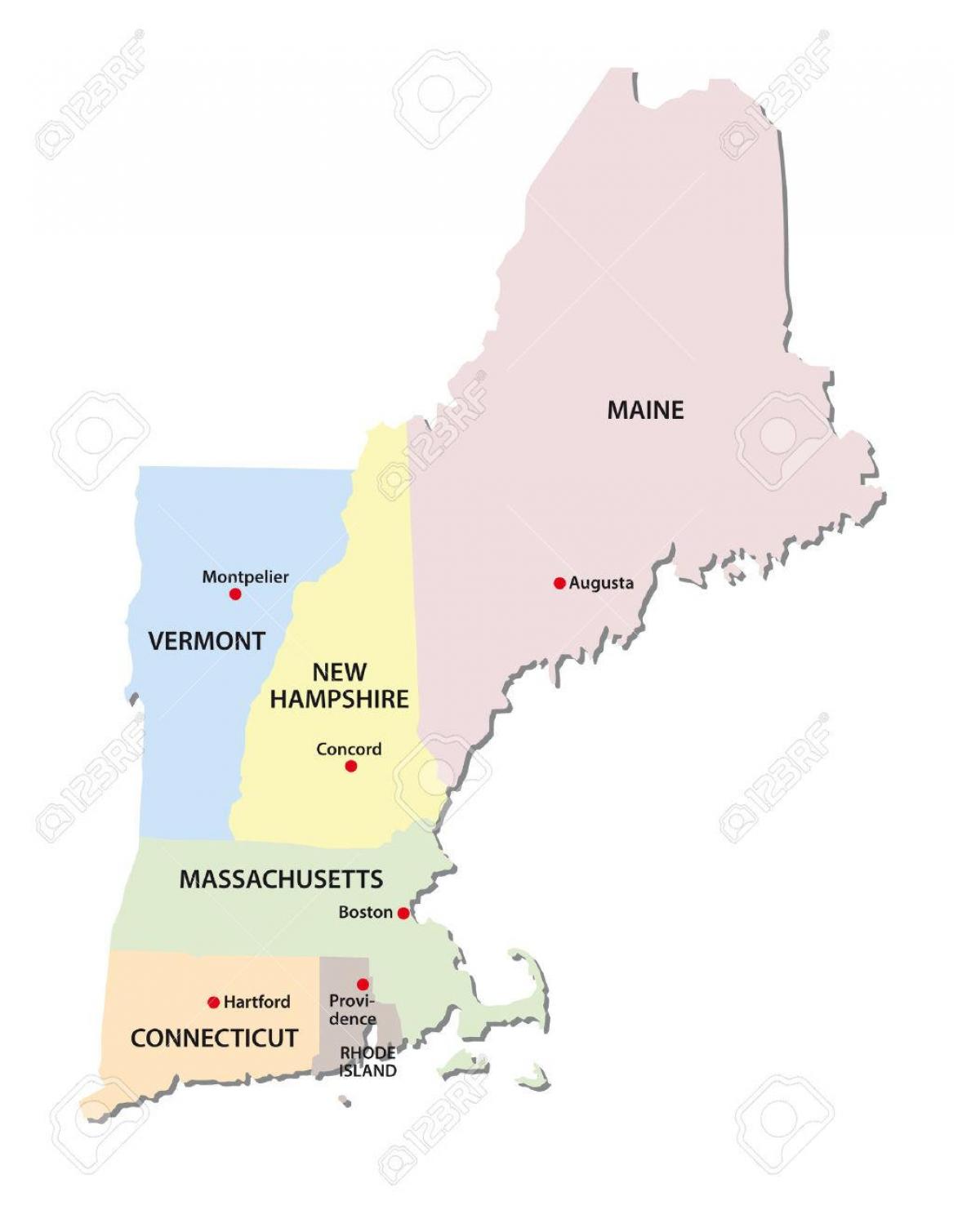 bản đồ của New England kỳ