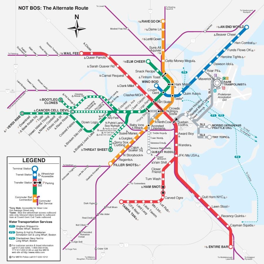 bản đồ của t bản đồ Boston