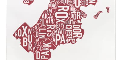 Thành phố của Boston bản đồ