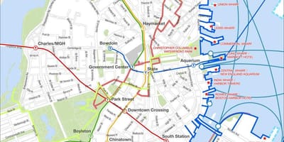 Đi bộ Boston bản đồ du lịch