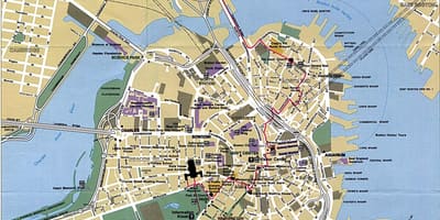 Thành phố Boston bản đồ