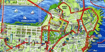 Bản đồ của Boston hấp dẫn