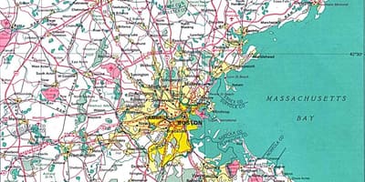 Bản đồ của Boston khu vực