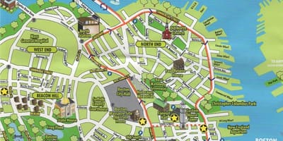 Bản đồ của Boston ngắm cảnh