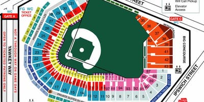 Fenway bản đồ chỗ ngồi