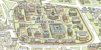 Bản đồ của đại học Harvard university