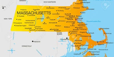 Massachuset bản đồ