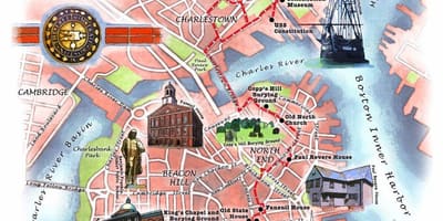 Bản đồ của Boston mòn tự do