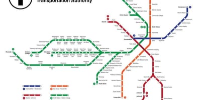 Tàu điện ngầm bản đồ Boston